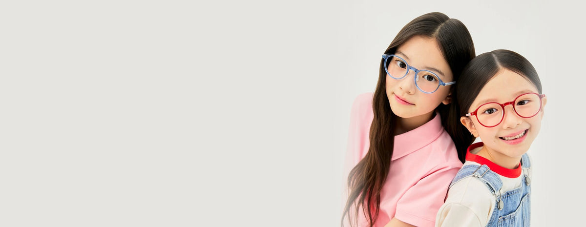 Two children in VYCOZ kids glasses
