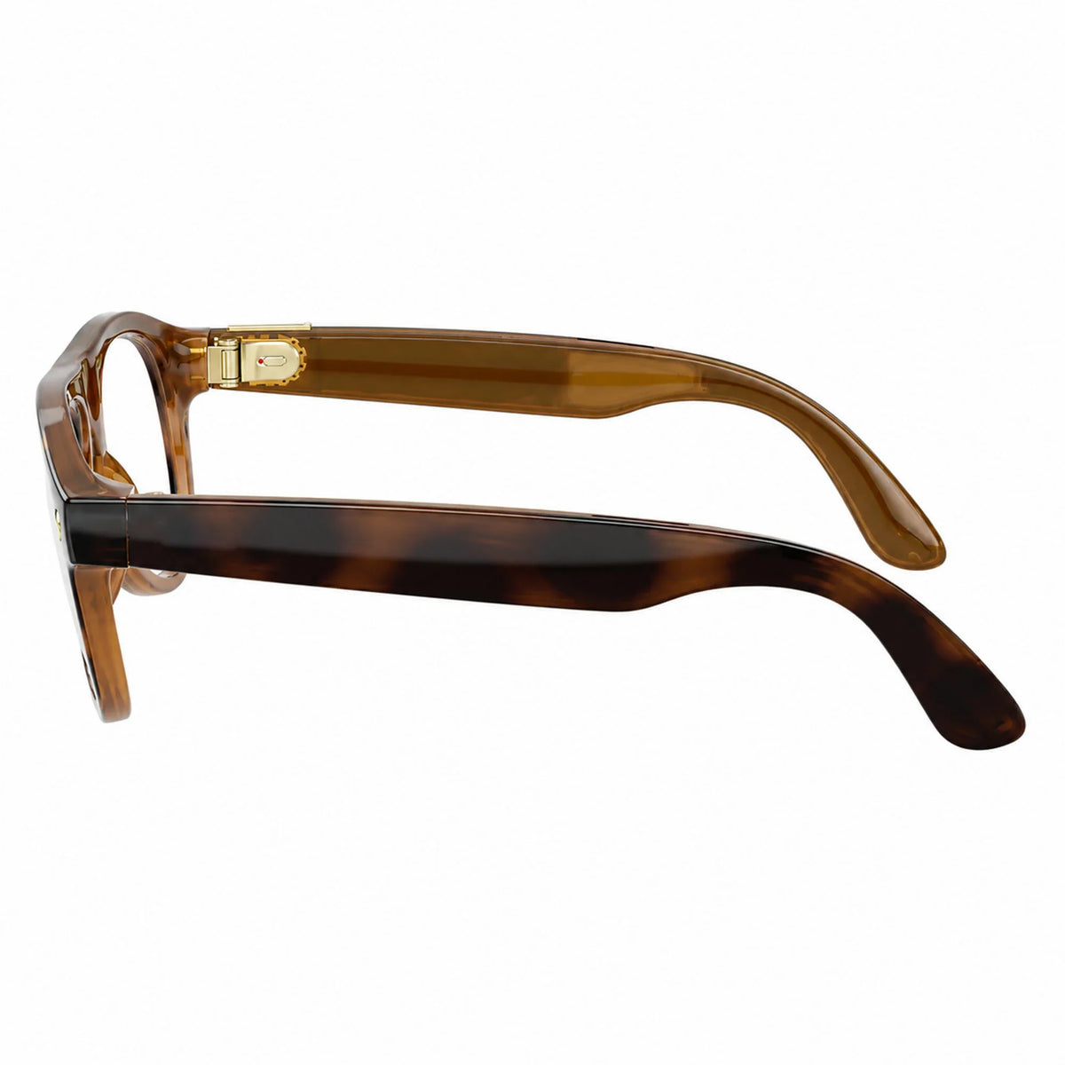 Ray-Ban Meta Aviator Gen 3 smart glasses, Havana frame with Transitions® Brown lenses, side profile