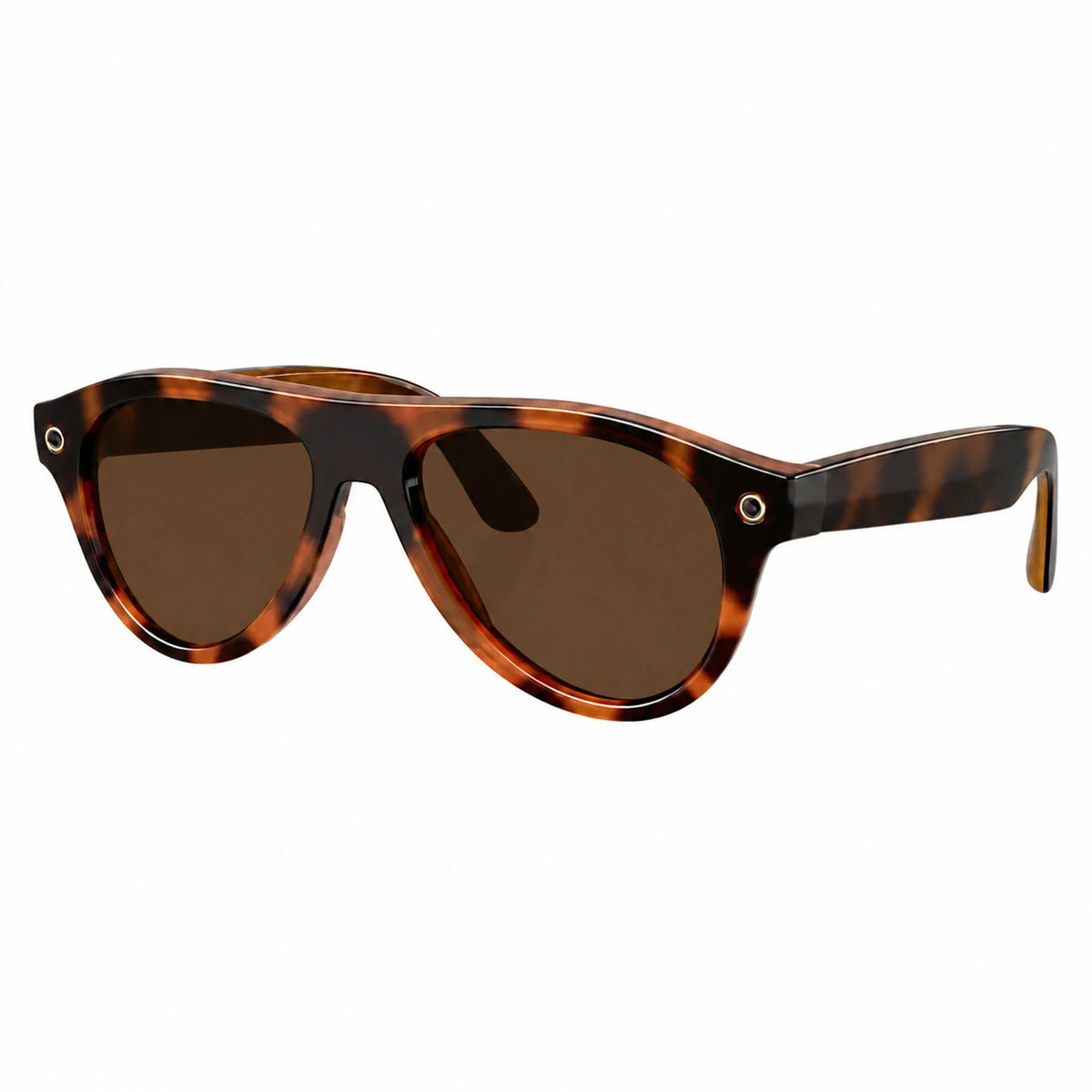 Ray-Ban Meta Aviator Gen 3 smart glasses, Havana frame with Transitions® Brown lenses, three-quarter view