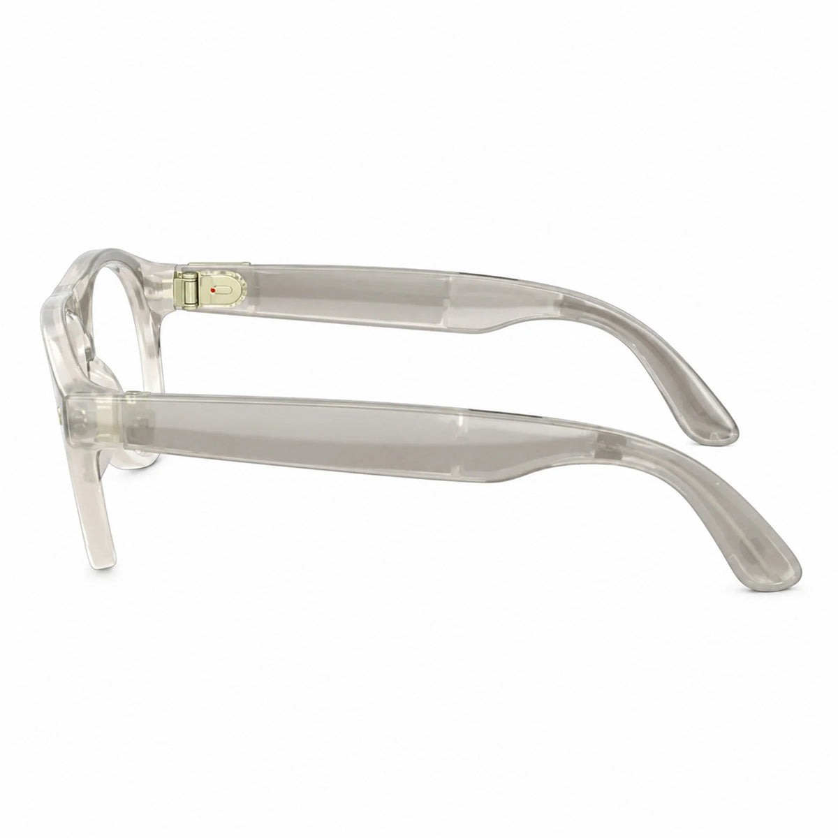 Ray-Ban Meta Aviator Gen 3 smart glasses, Milky Warm Beige frame with Transitions® Brown lenses, side profile