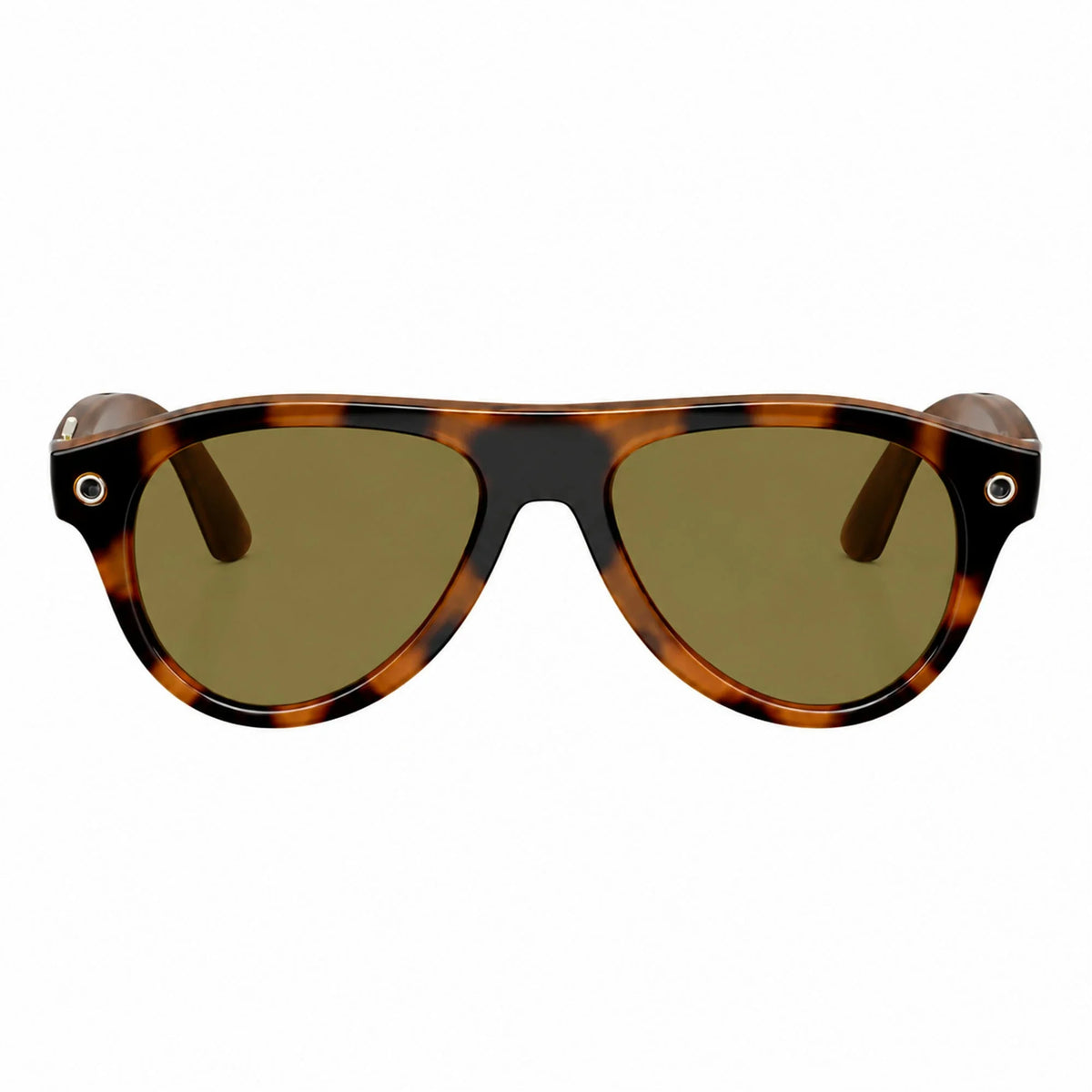Ray-Ban Meta Aviator Gen 3 smart glasses, Havana frame with Brown lenses, front view