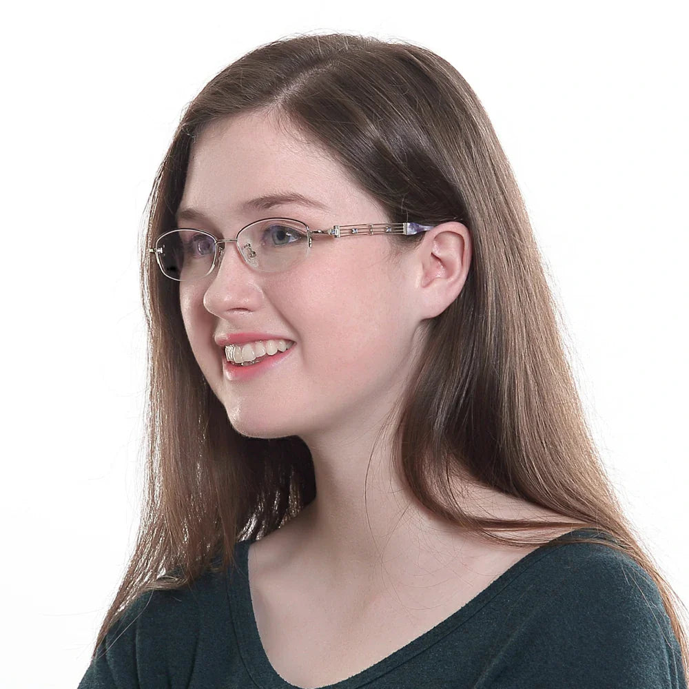 Metal Oval Eyeglasses