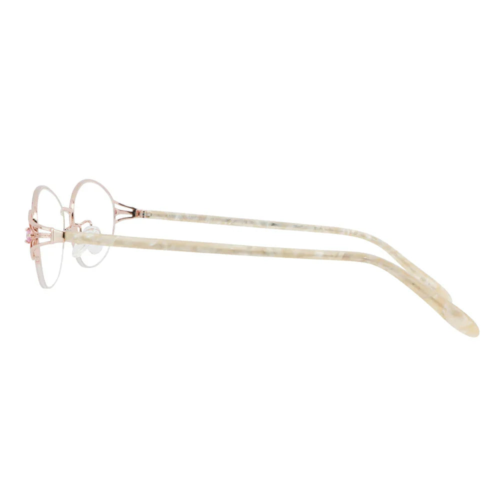 Metal & Marble Oval Eyeglasses