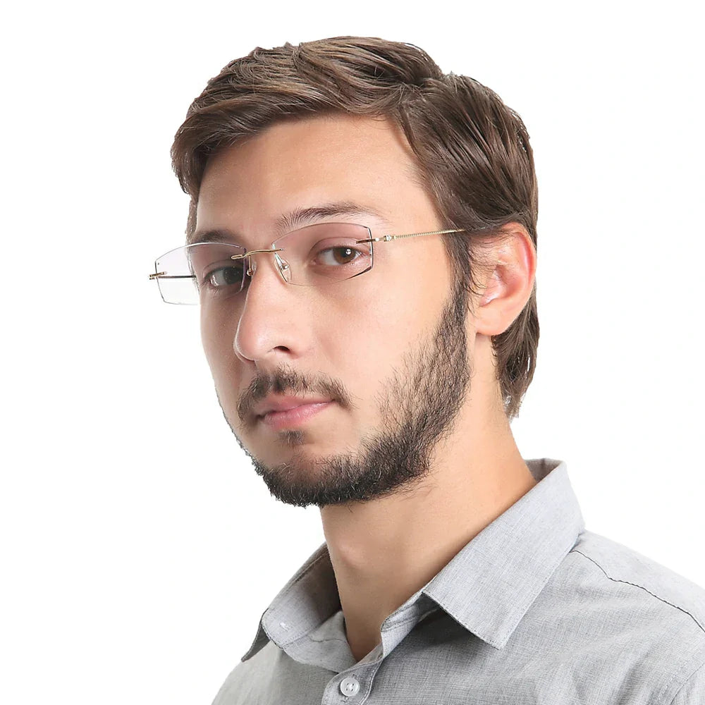 Metal Rectangle Eyeglasses