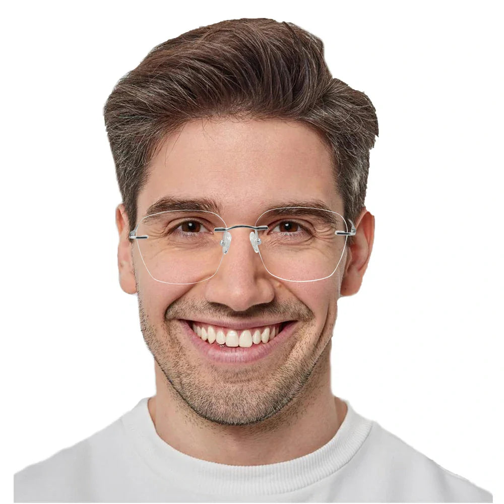  Titanium Oval Eyeglasses