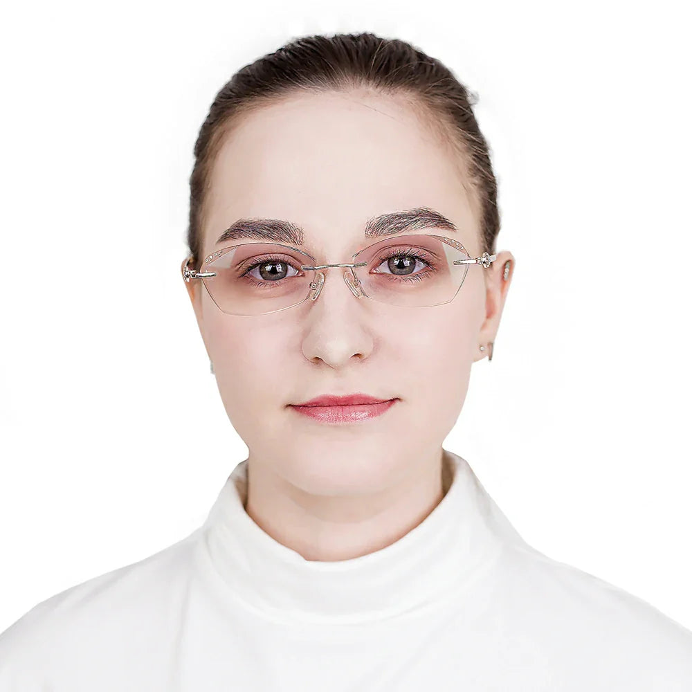 Metal Rectangle Eyeglasses