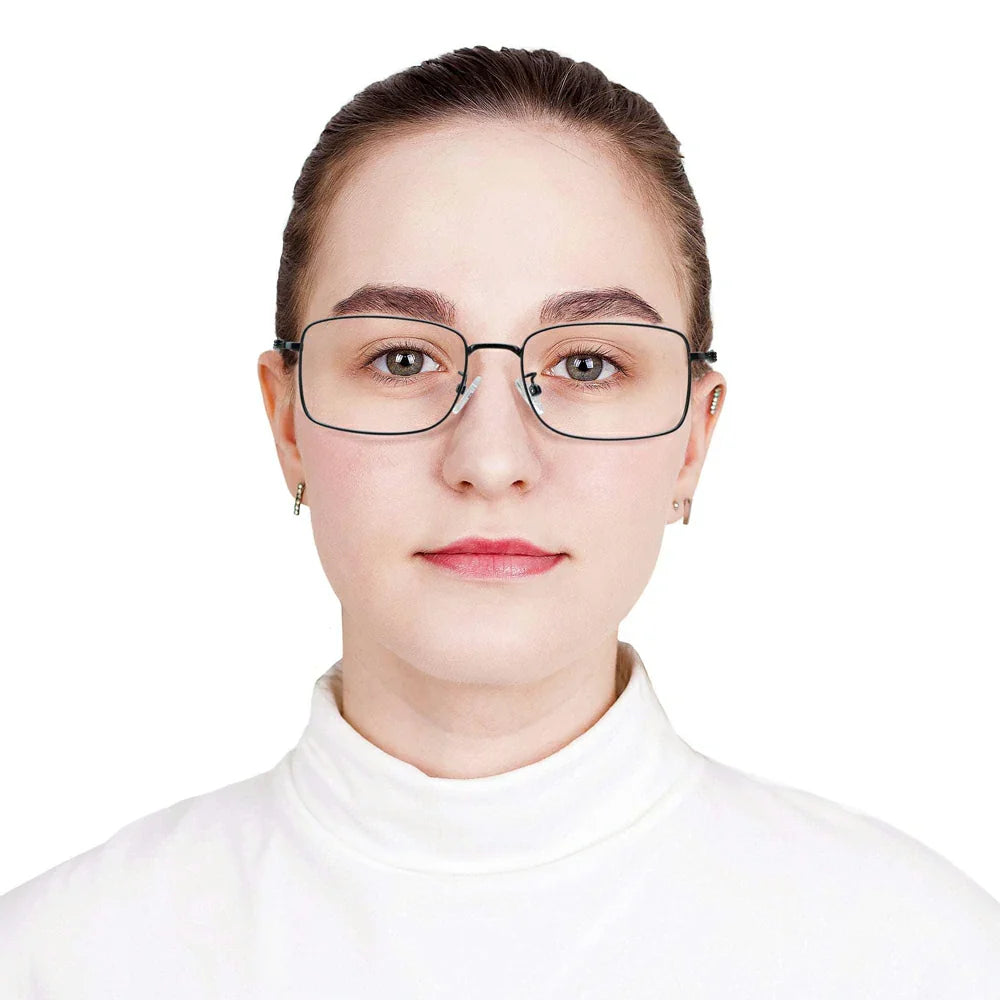 Metal Rectangle Eyeglasses