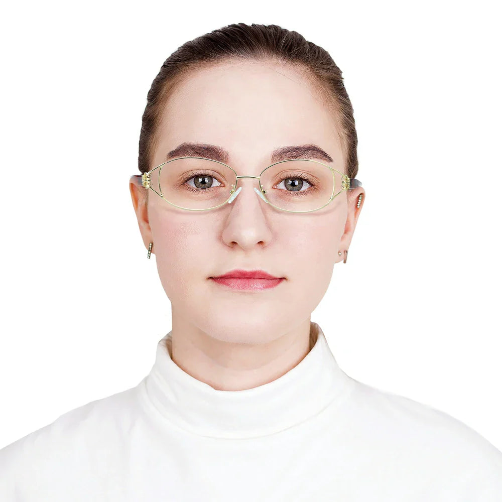 Metal Oval Eyeglasses