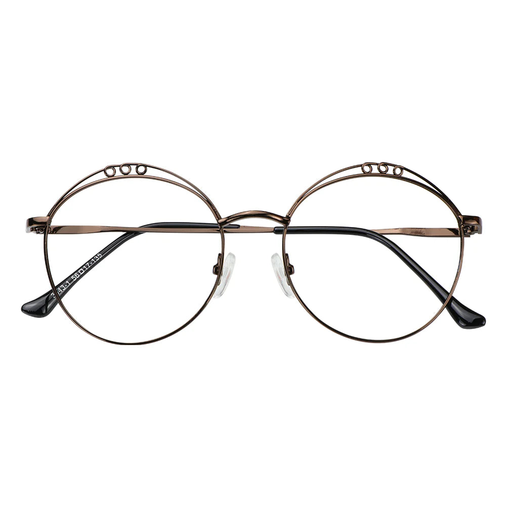 Kayla Metal Round Eyeglasses - LifeArtVision