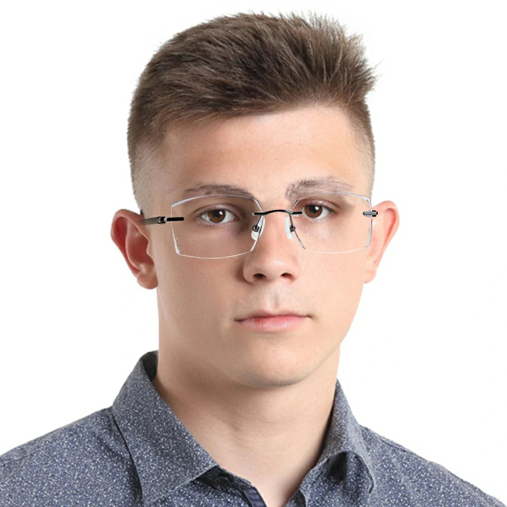 Metal Rectangle Eyeglasses