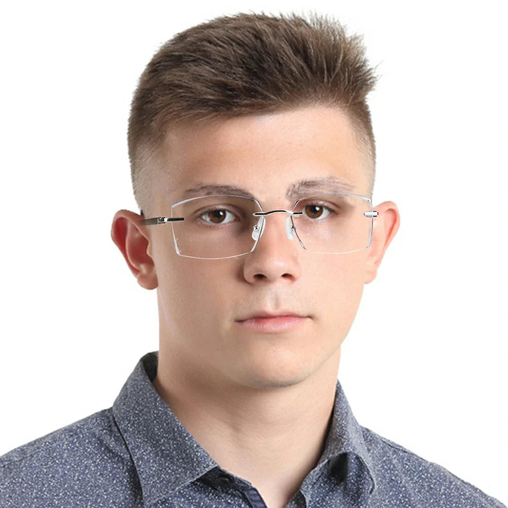 Metal Rectangle Eyeglasses