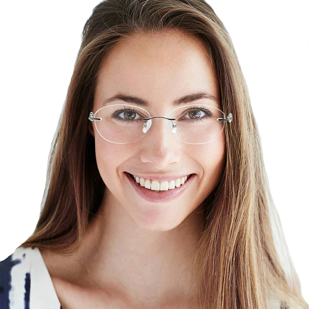 Metal Oval Eyeglasses