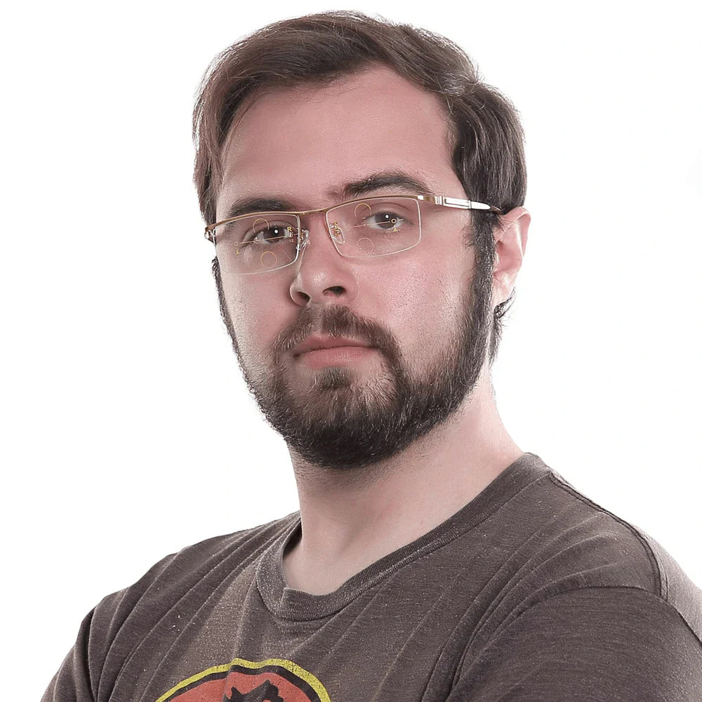 Metal Rectangle Eyeglasses