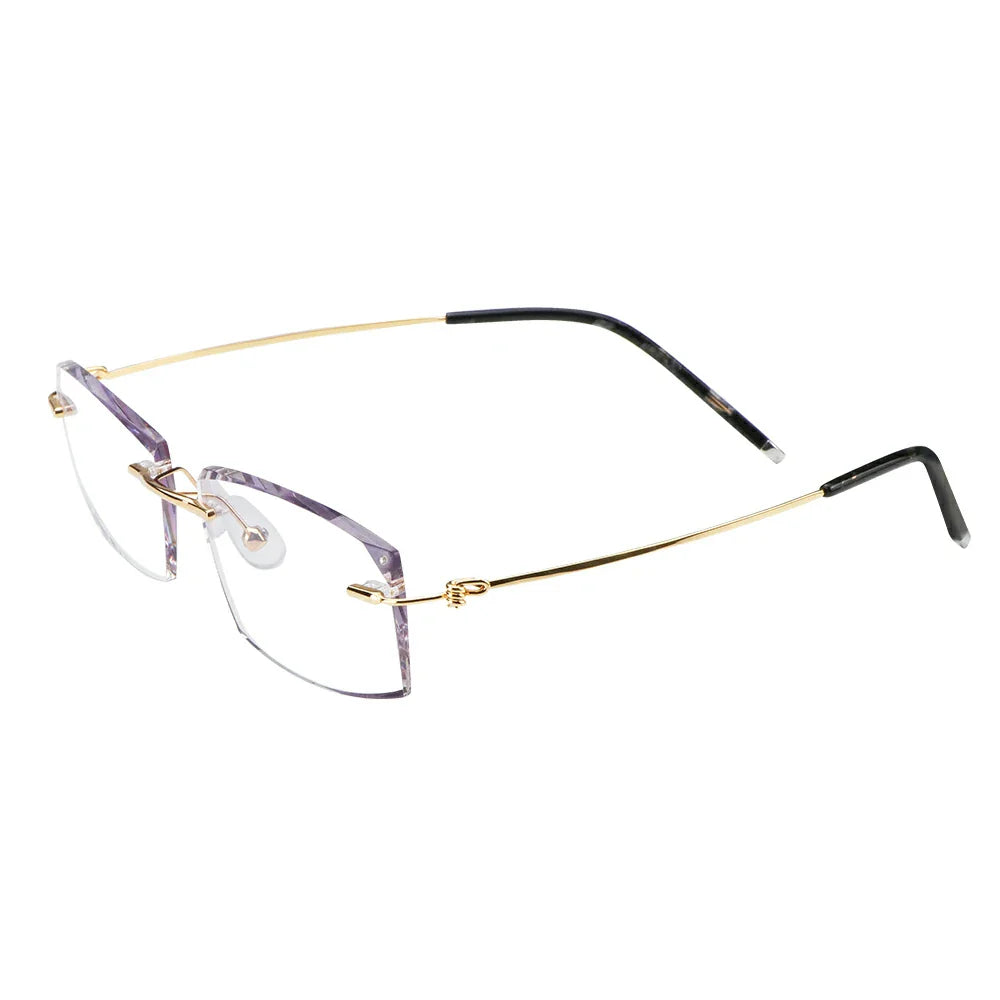 Metal Rectangle Eyeglasses