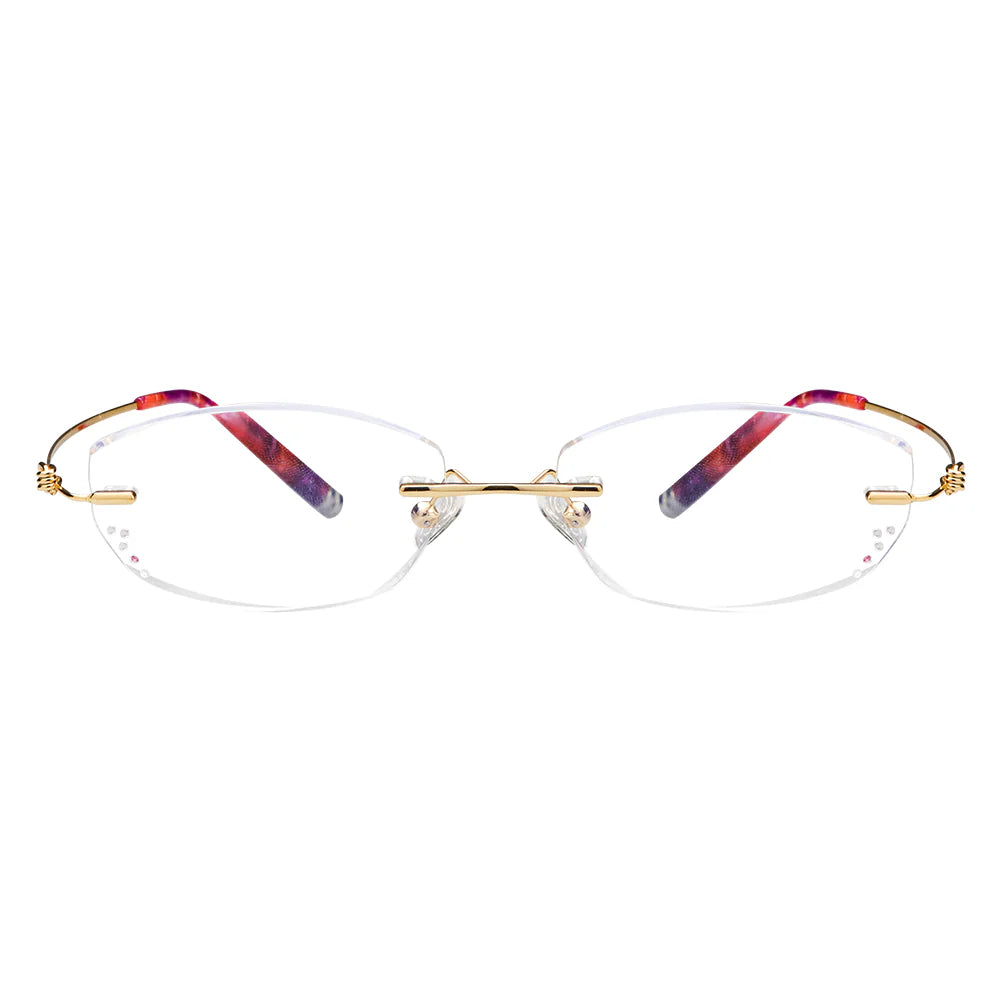 Grace Metal Rectangle Eyeglasses - LifeArtVision