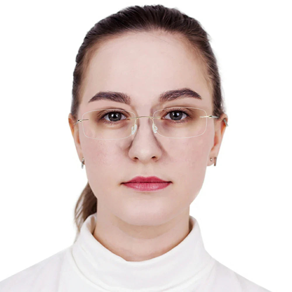 Albert Metal Rectangle Eyeglasses - LifeArtVision