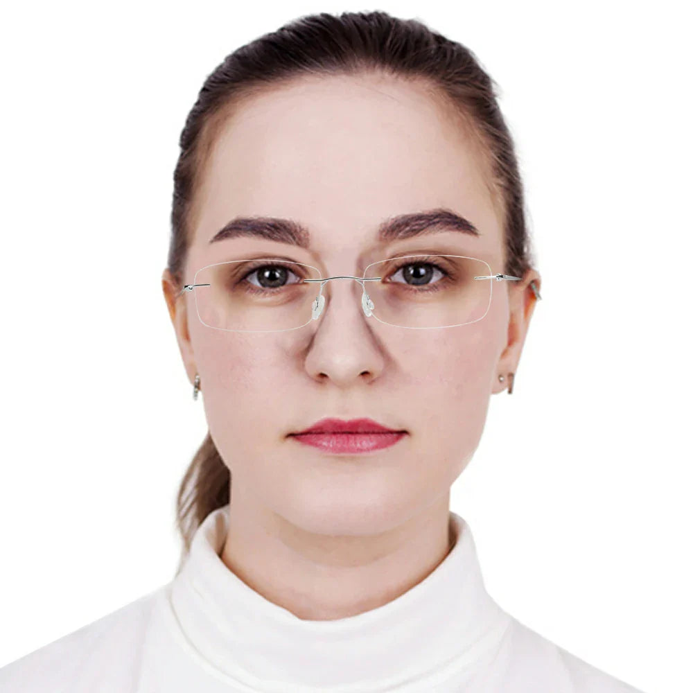 Albert Metal Rectangle Eyeglasses - LifeArtVision