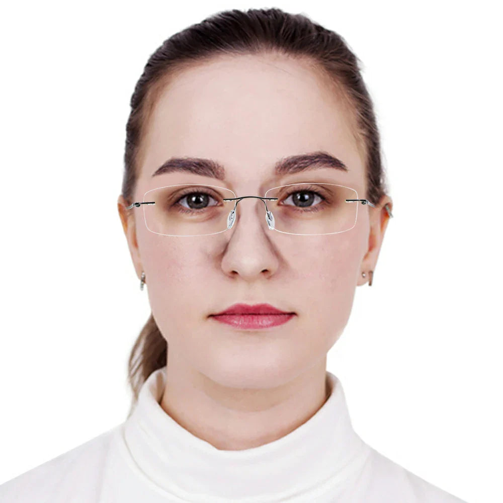 Albert Metal Rectangle Eyeglasses - LifeArtVision