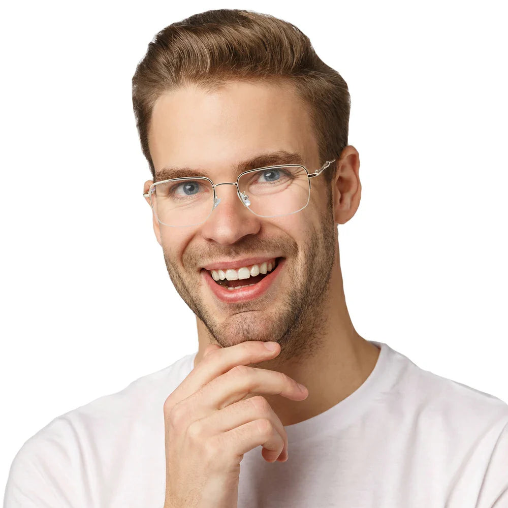 Metal Rectangle Eyeglasses