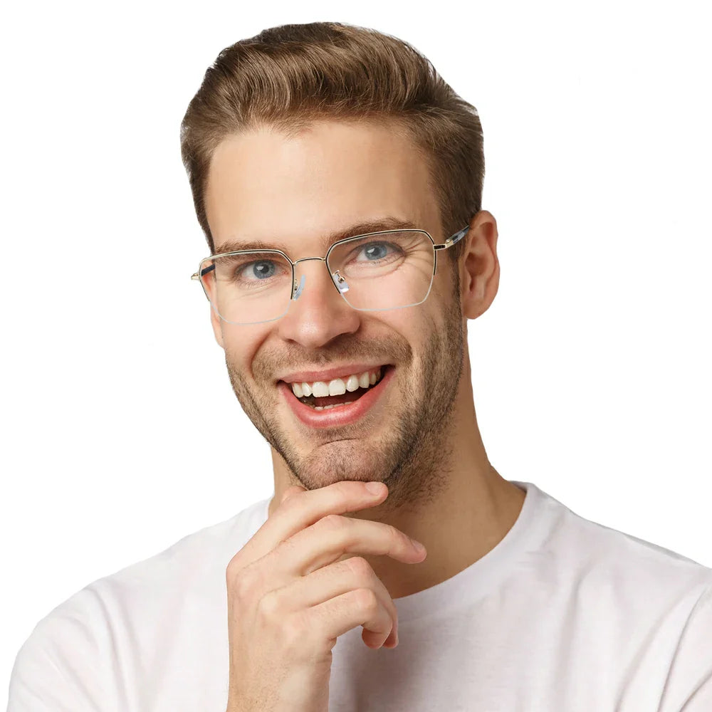 Metal Rectangle Eyeglasses
