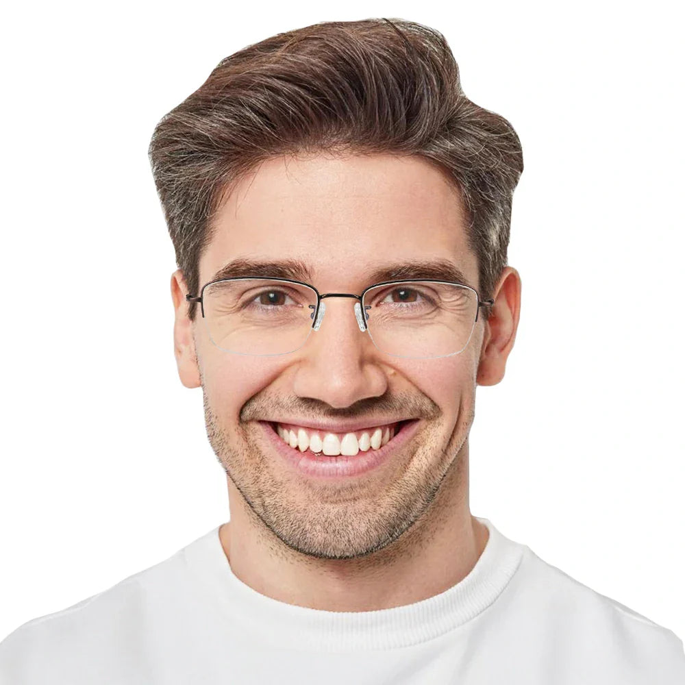 Titanium containing Rectangle Eyeglasses