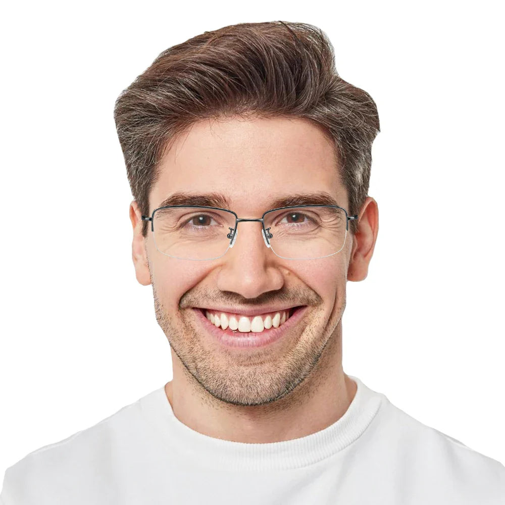 Titanium containing Rectangle Eyeglasses