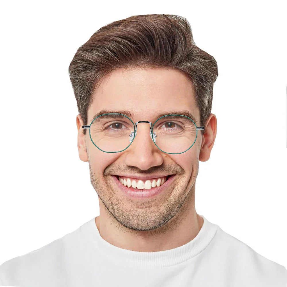 Titanium containing circular Eyeglasses 
