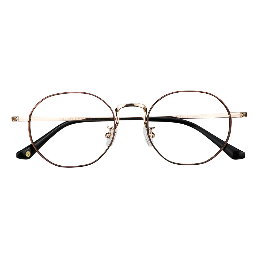 Cary Titanium containing circular Eyeglasses - LifeArtVision