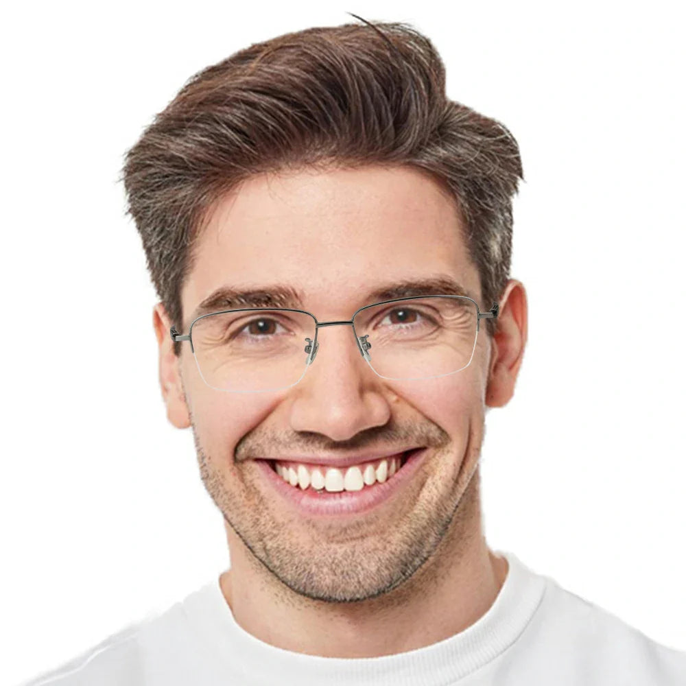 Titanium Rectangle Eyeglasses