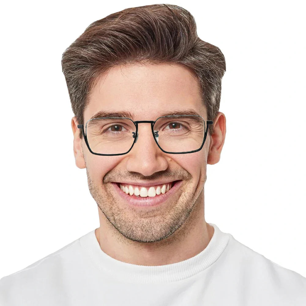  Titanium Rectangle Eyeglasses