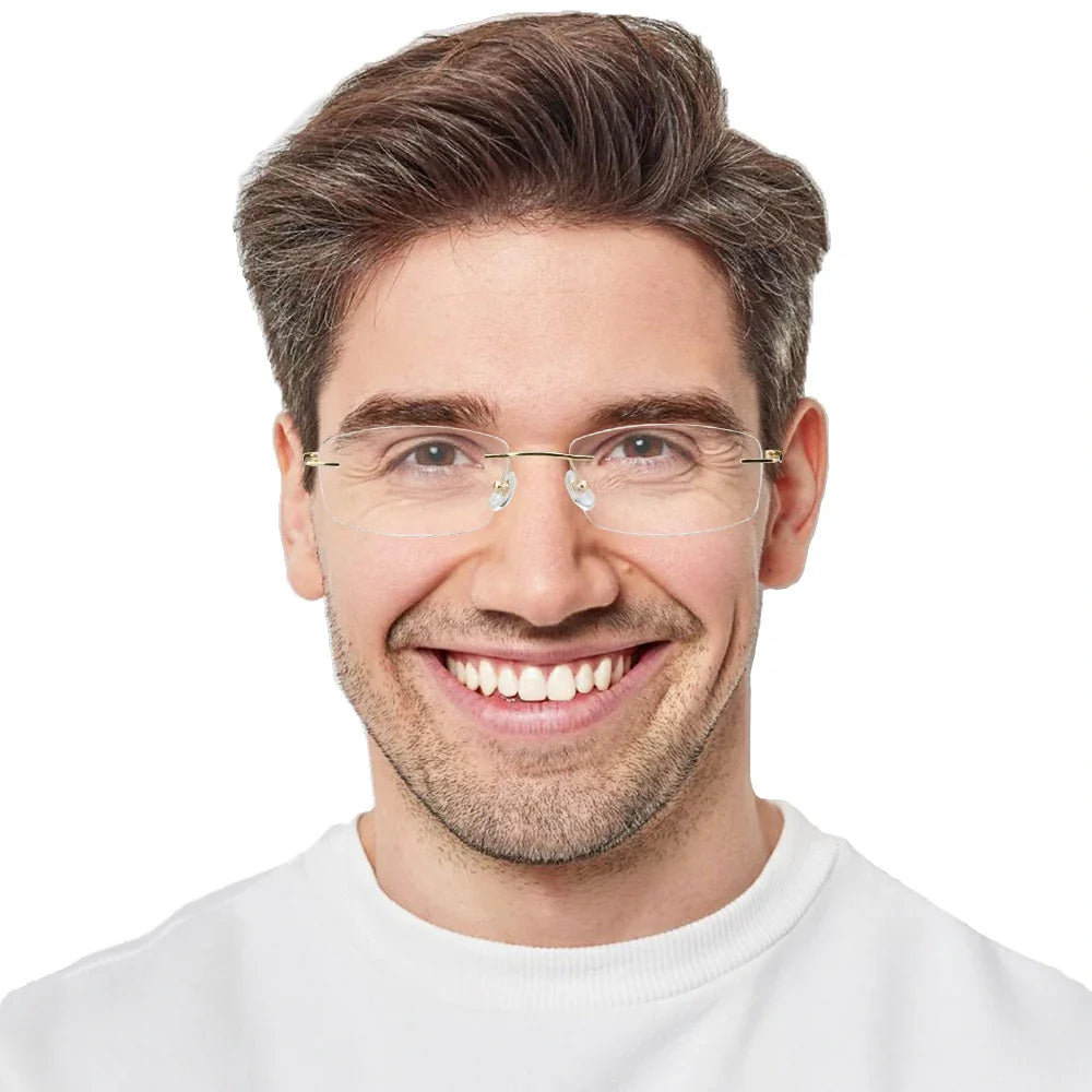 Titanium Rectangle Eyeglasses