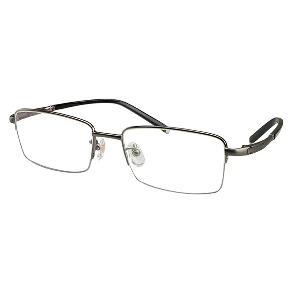  Titanium Rectangle Rimless Eyeglasses
