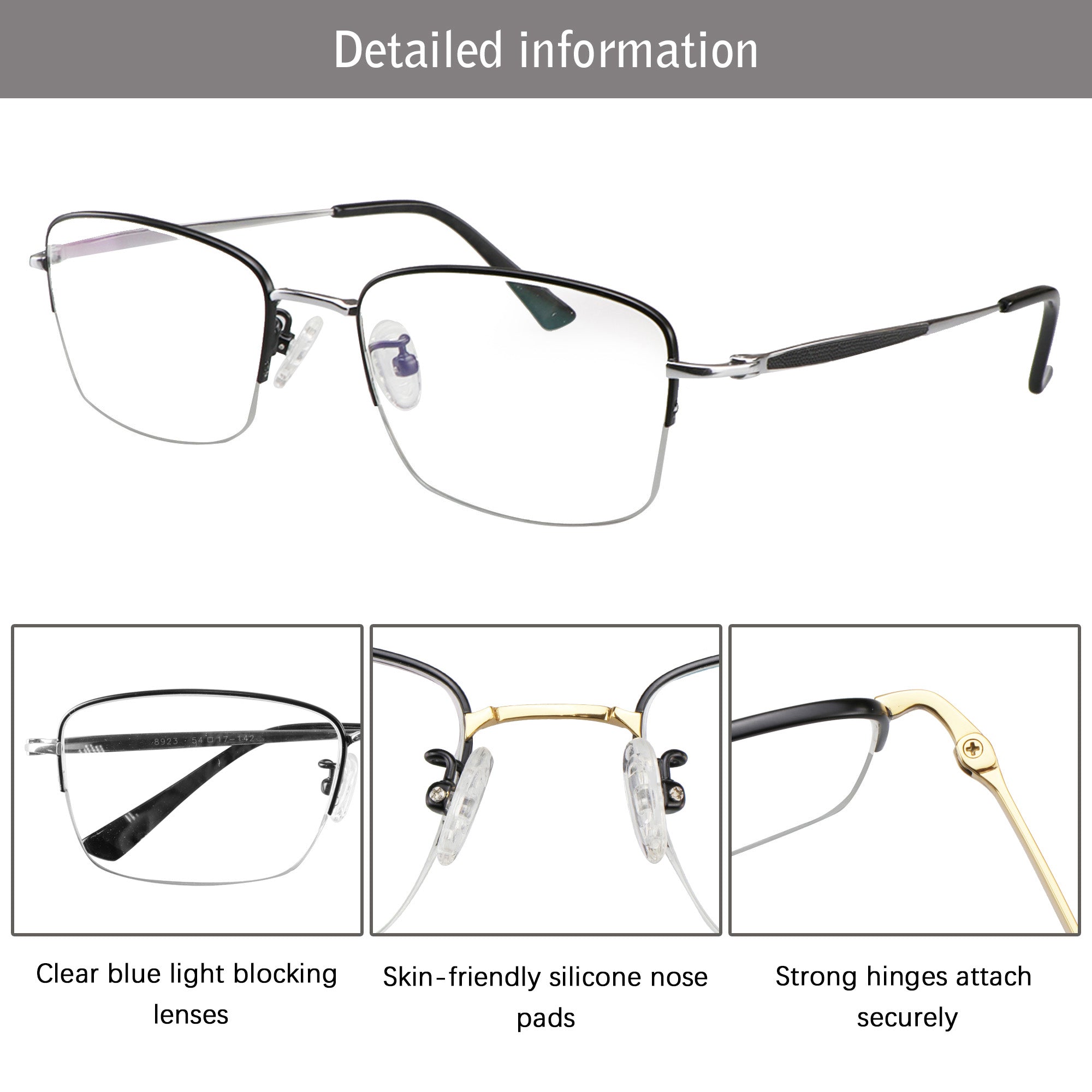 Billy Titanium containing Rectangle Eyeglasses