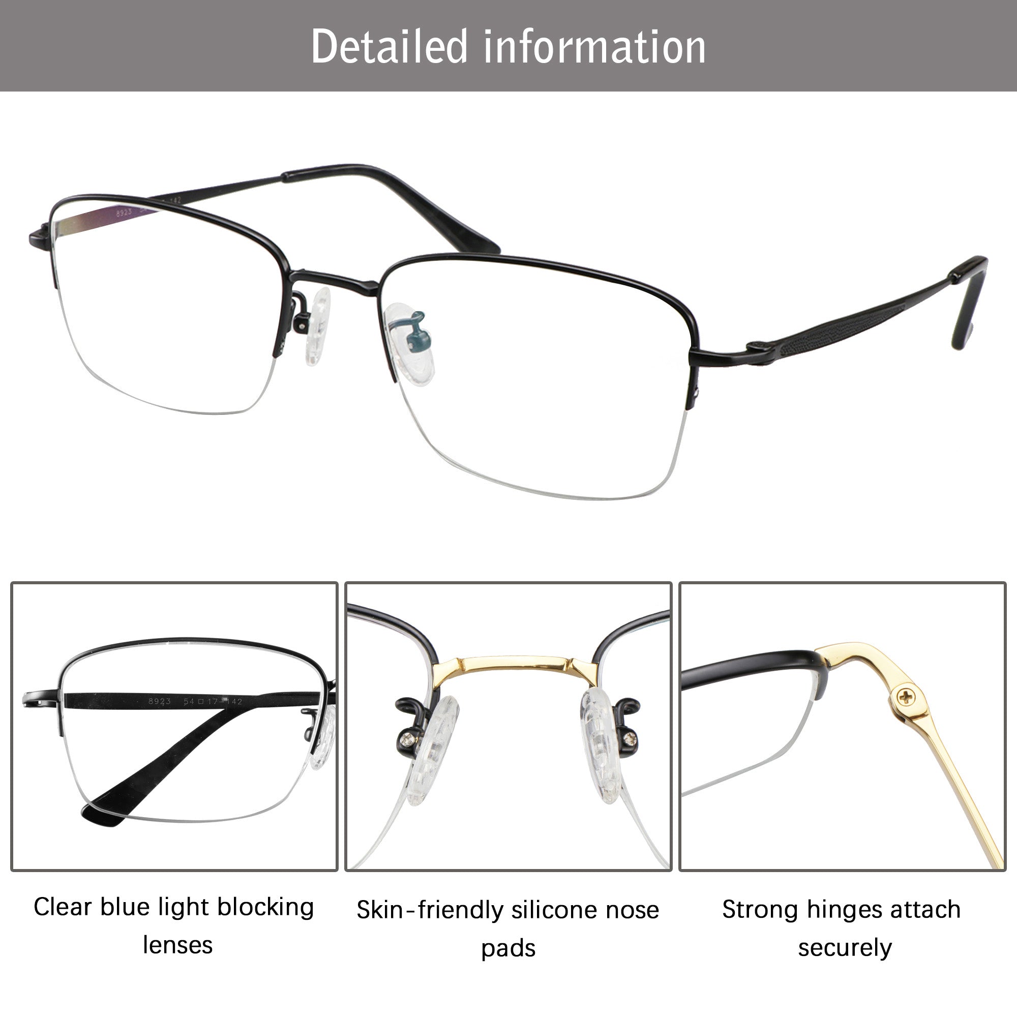 Billy Titanium containing Rectangle Eyeglasses