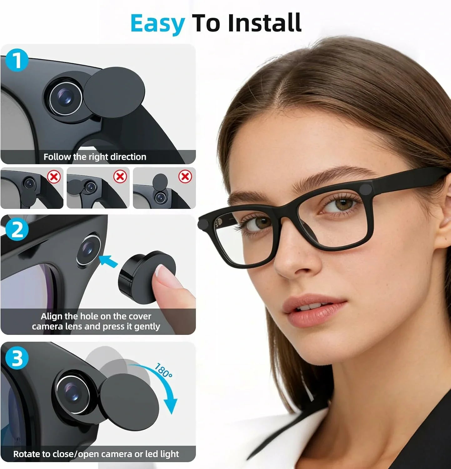 LED and Camera Cover Set for Ray-Ban Meta (4 Pcs) - product image 6