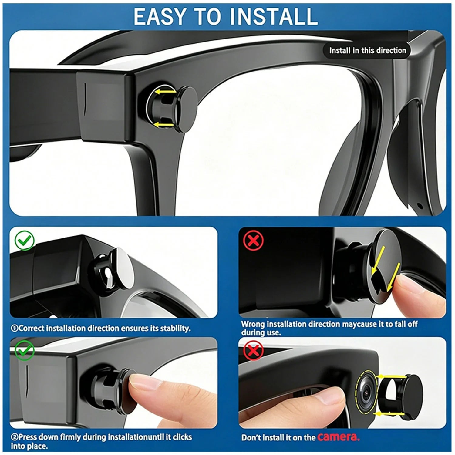 LED and Camera Cover Set for Ray-Ban Meta (4 Pcs) - product image 12