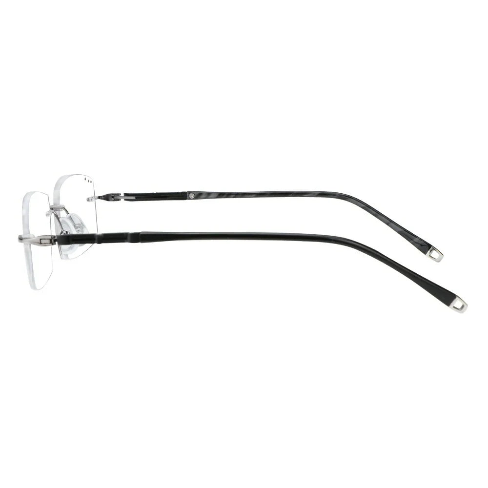 Metal Rectangle Rimless Eyeglasses