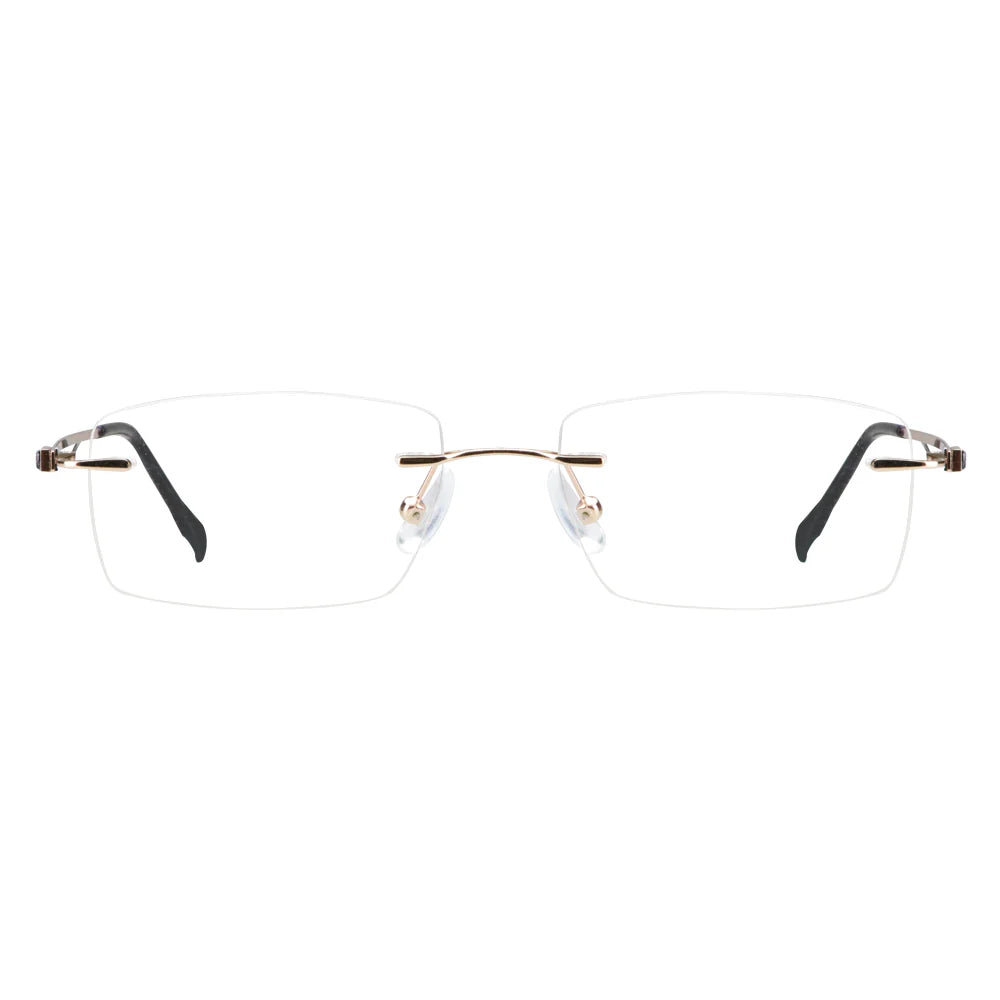 Rectangle Metal Eyeglasses