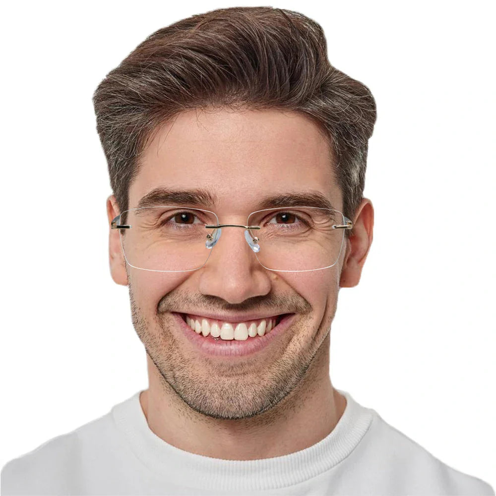 Metal Rectangle Eyeglasses