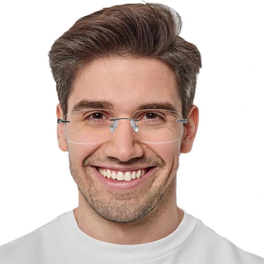 Metal Rectangle Eyeglasses