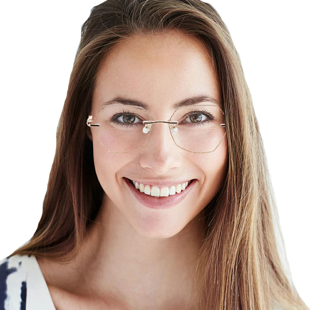 Metal Geometric Eyeglasses