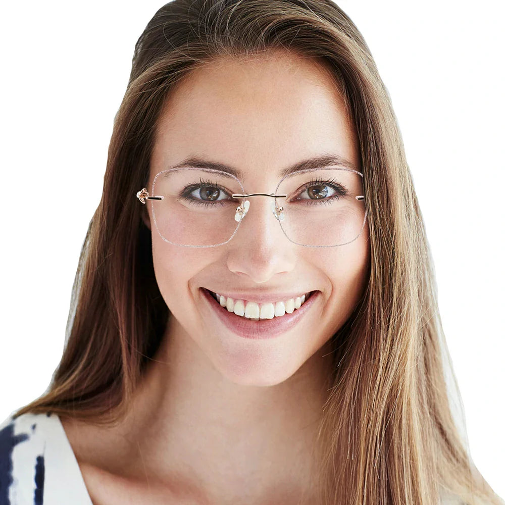 Metal Square Eyeglasses