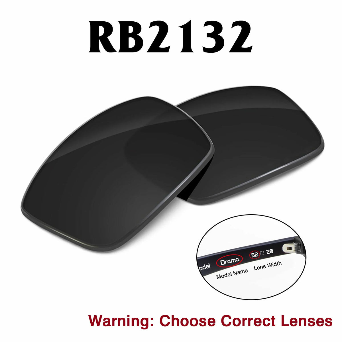 Ray-Ban New Wayfarer Replacement Lenses RB2132