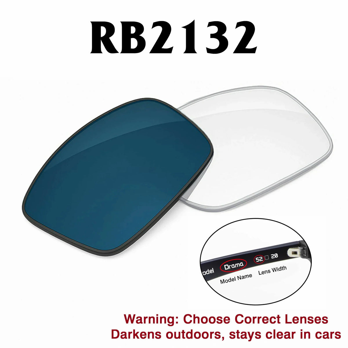 Ray-Ban New Wayfarer Replacement Lenses RB2132