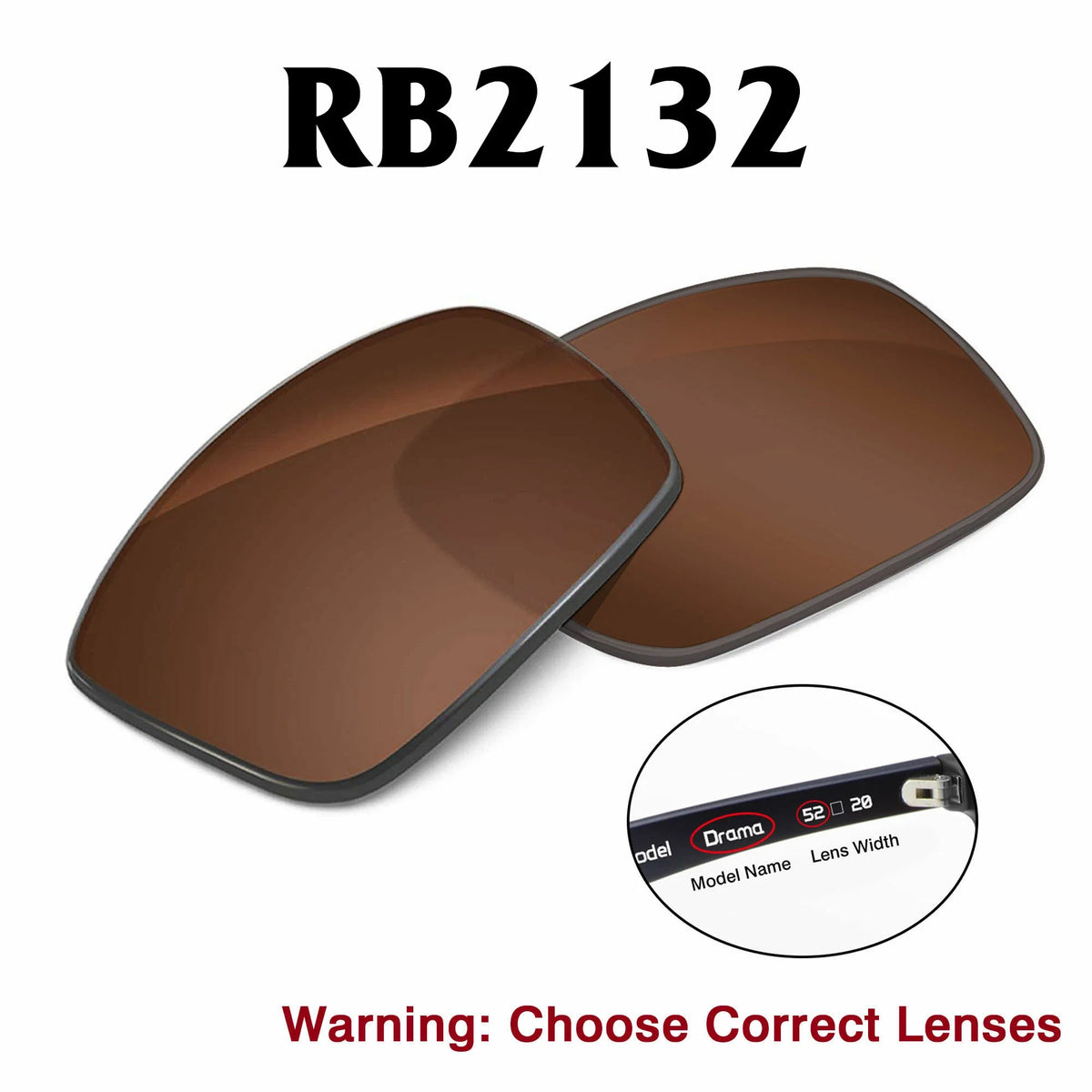 Ray-Ban New Wayfarer Replacement Lenses RB2132