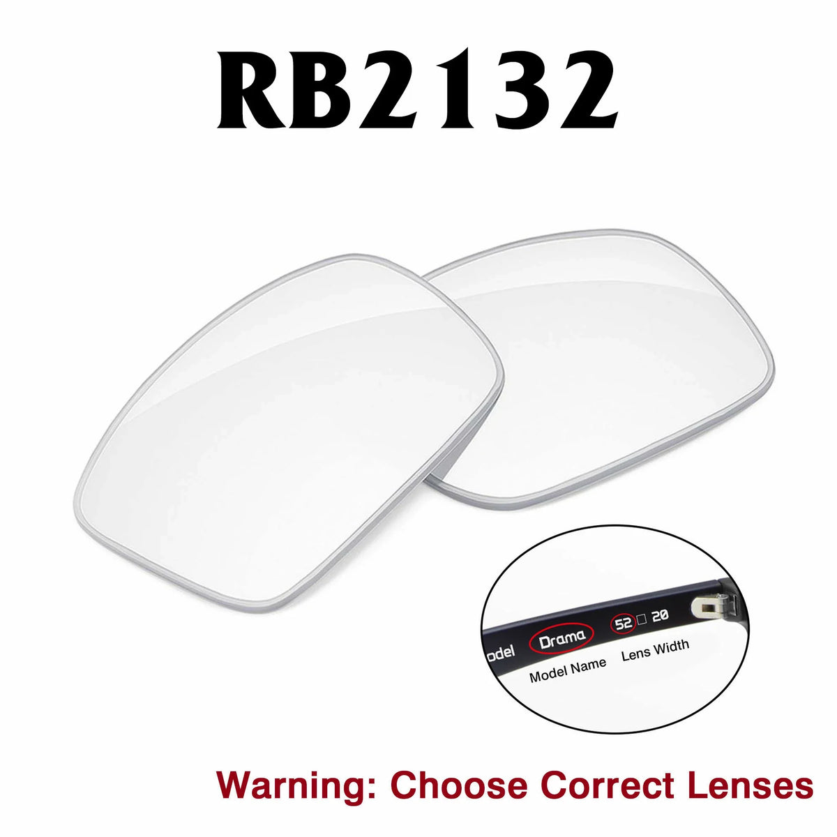 Ray-Ban New Wayfarer Replacement Lenses RB2132