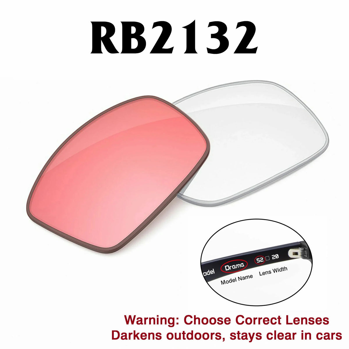 Ray-Ban New Wayfarer Replacement Lenses RB2132