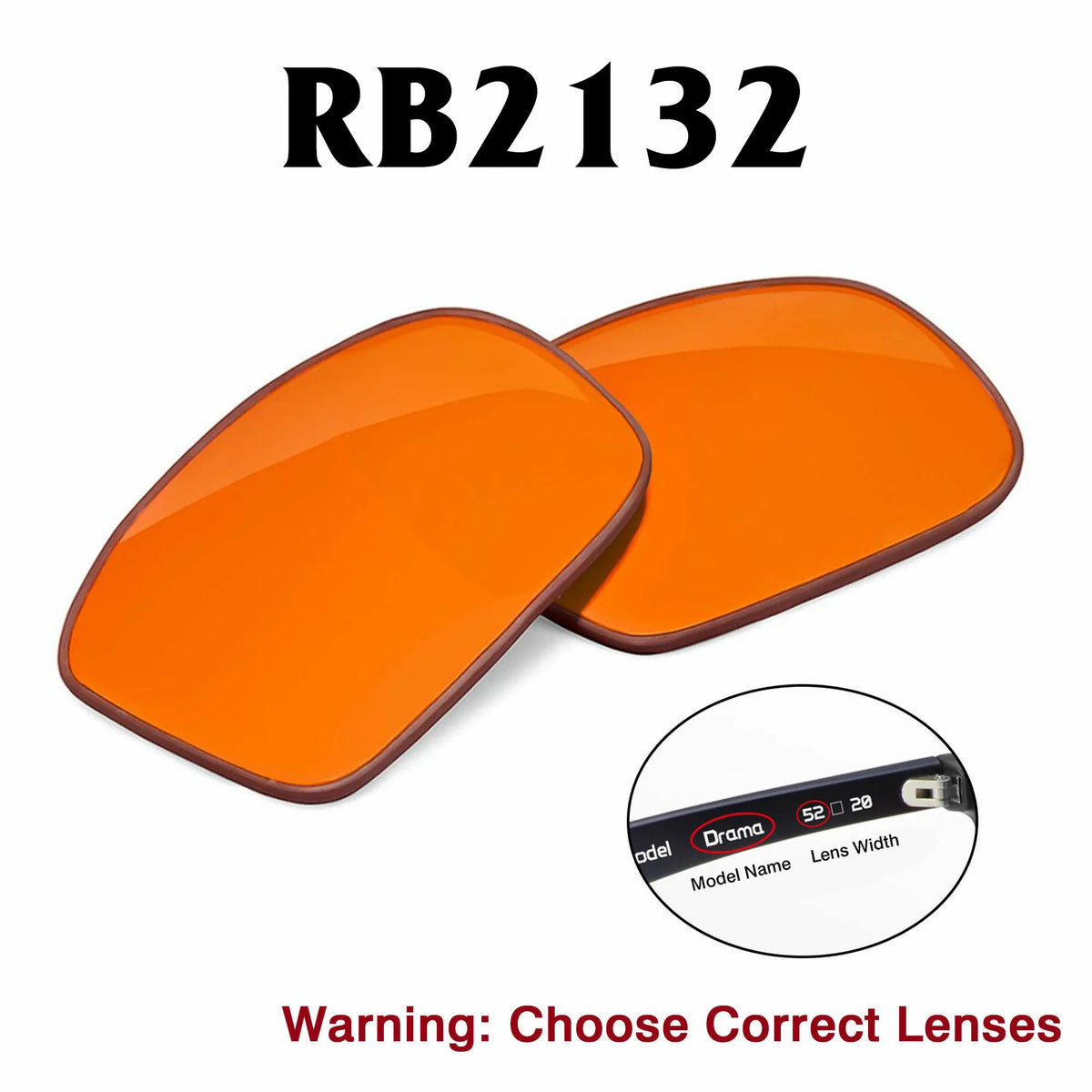 Ray-Ban New Wayfarer Replacement Lenses RB2132