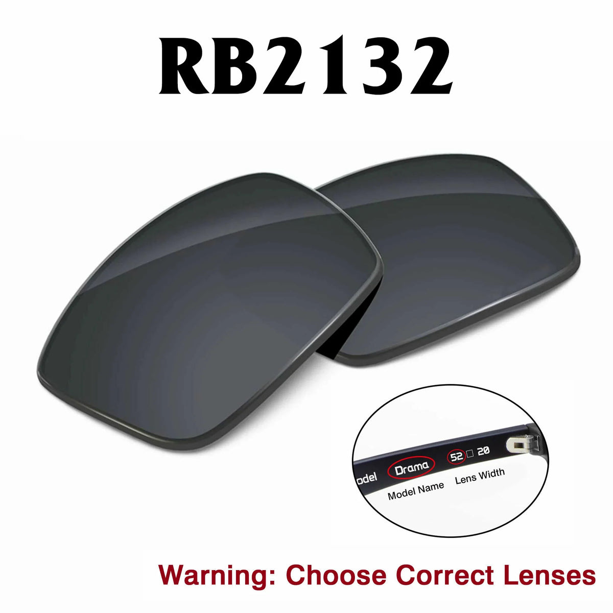 Ray-Ban New Wayfarer Replacement Lenses RB2132