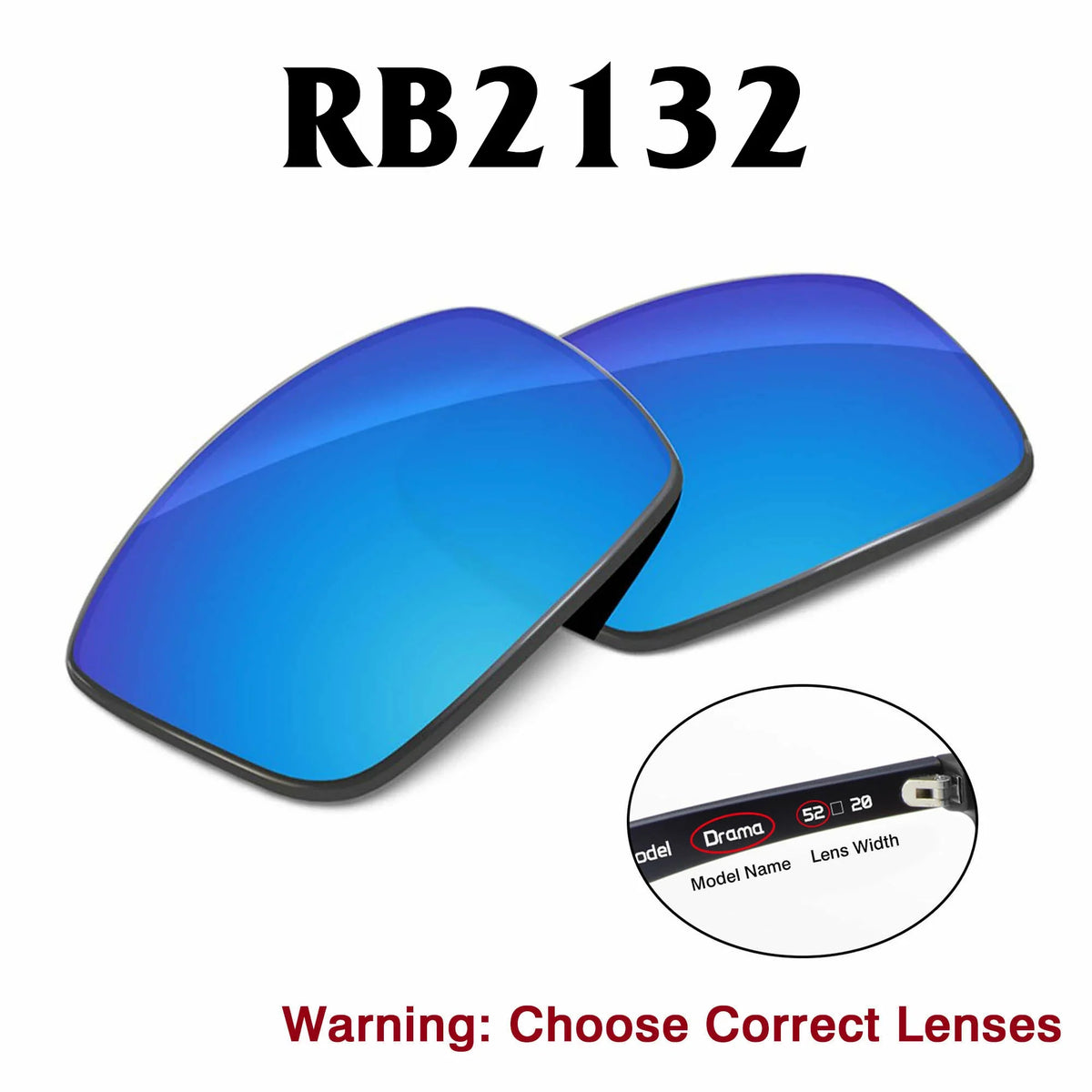 Ray-Ban New Wayfarer Replacement Lenses RB2132